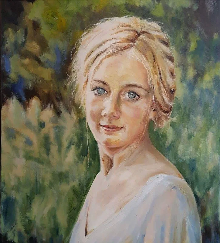 Oljemålning Midsommarnatt av Cathrine Lidman