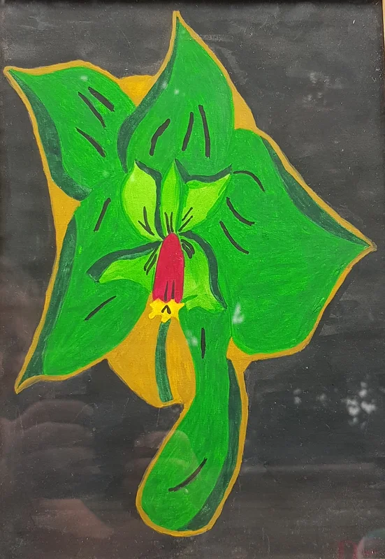 Akvarell The Flower av Veronica Domachowska