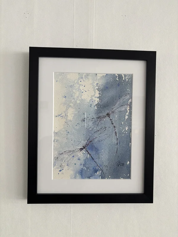 Akvarell Two in Blue av Johanna Tott