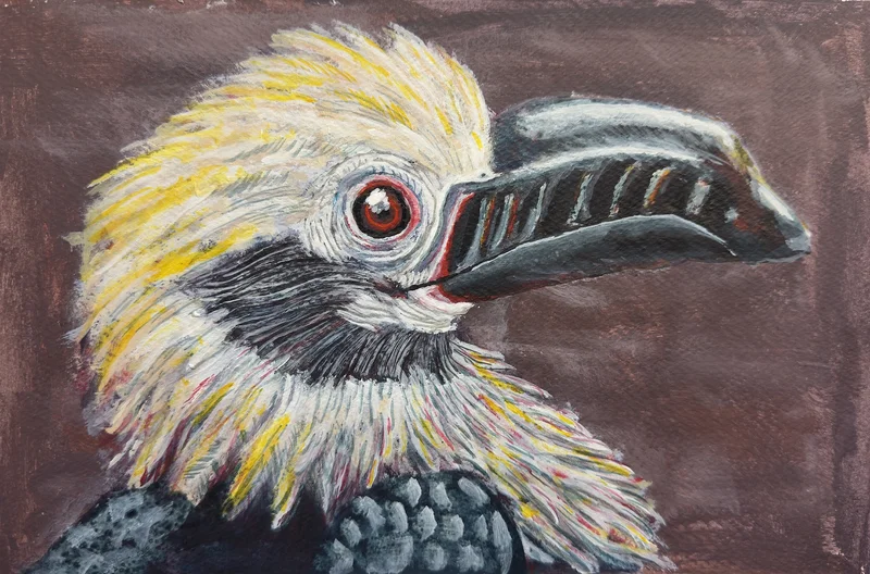 Akrylmålning Creature Study 07 (Bird 02) av Jesper Paulson