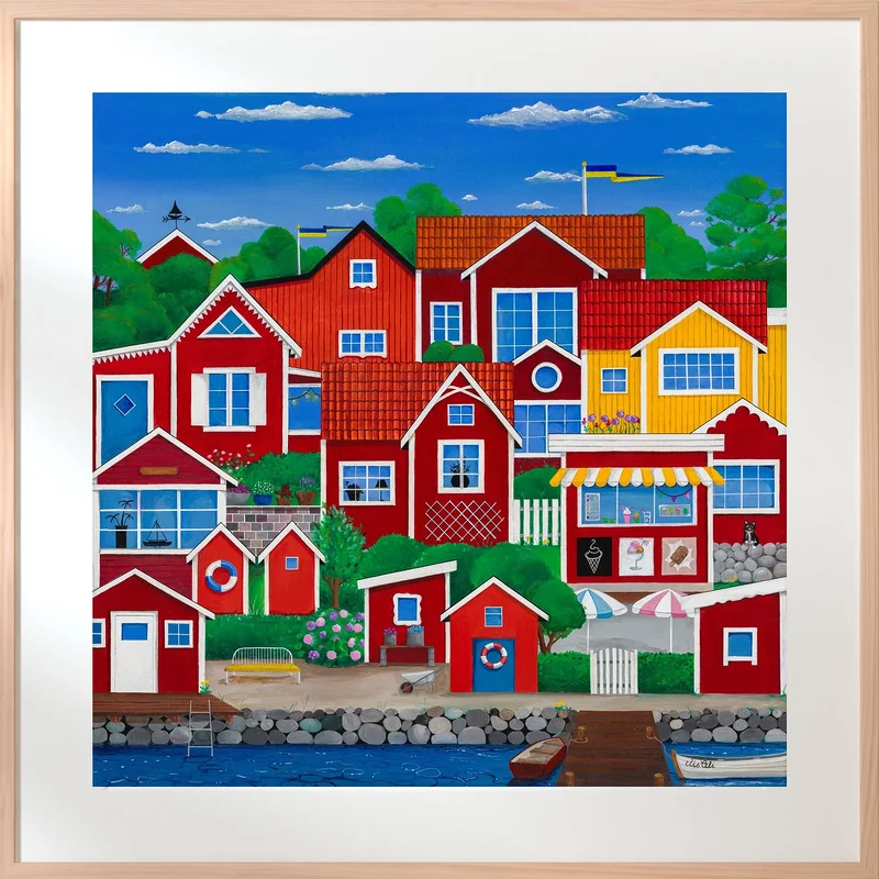 Sommarliv i skärgården - Limited Edition Fine Art av Elis Ali