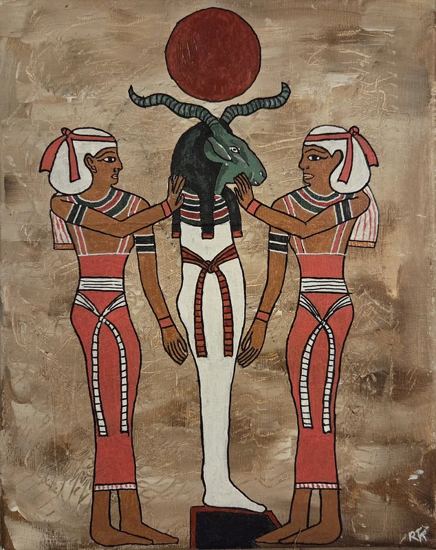 Akrylmålning Osiris av Roger Karlsson