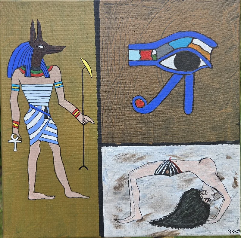 Akrylmålning Egyptiskt potpurri av Roger Karlsson