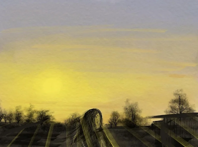 Sunset in far av Mahtab Hosseinalizadehshalmani