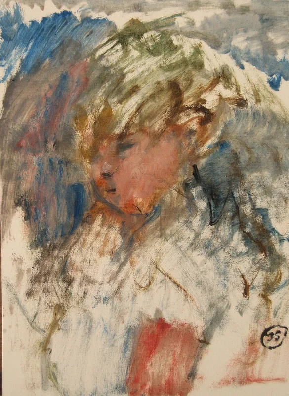 Oljemålning Windy day av Jan Söderman