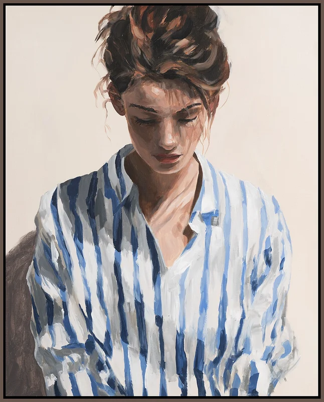 Akrylmålning Blue Stripes I av Tomas Hammar