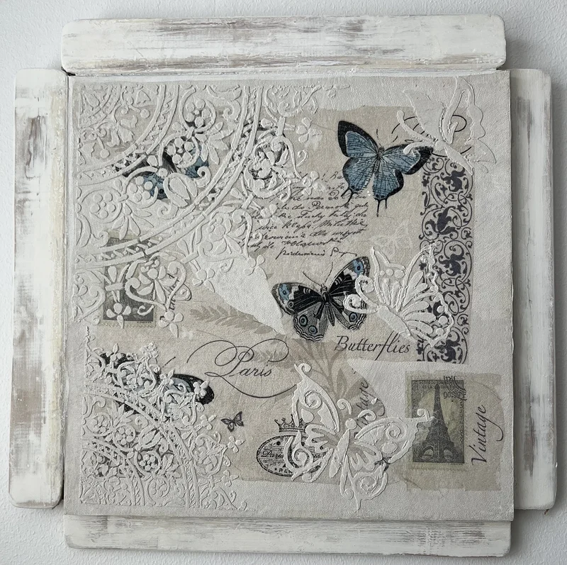 Vintage Butterfly Enkel Paris-fjärilstavla av Nadia Jahangiri