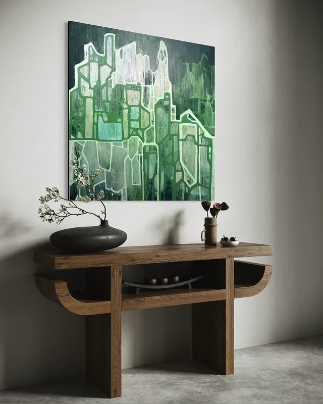 Akrylmålning City Veins (Interiörbild) av Annie Wikner