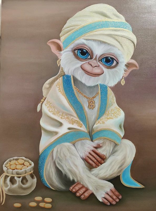 Oljemålning Magical creature av Inha Lunhor