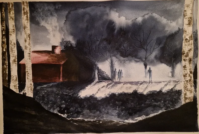 Akvarell Gloomy av Annie Widdgård