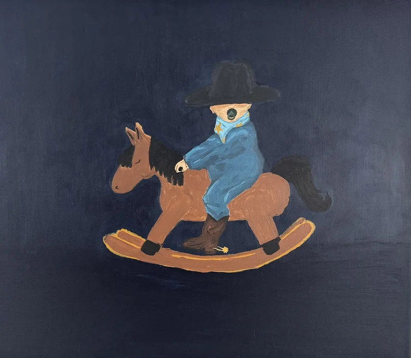 Akrylmålning Howdy baby cowboy av (never) Good Enough Art