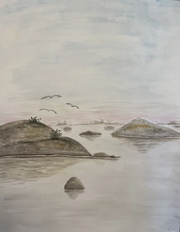 Akvarell av Elina Andersson