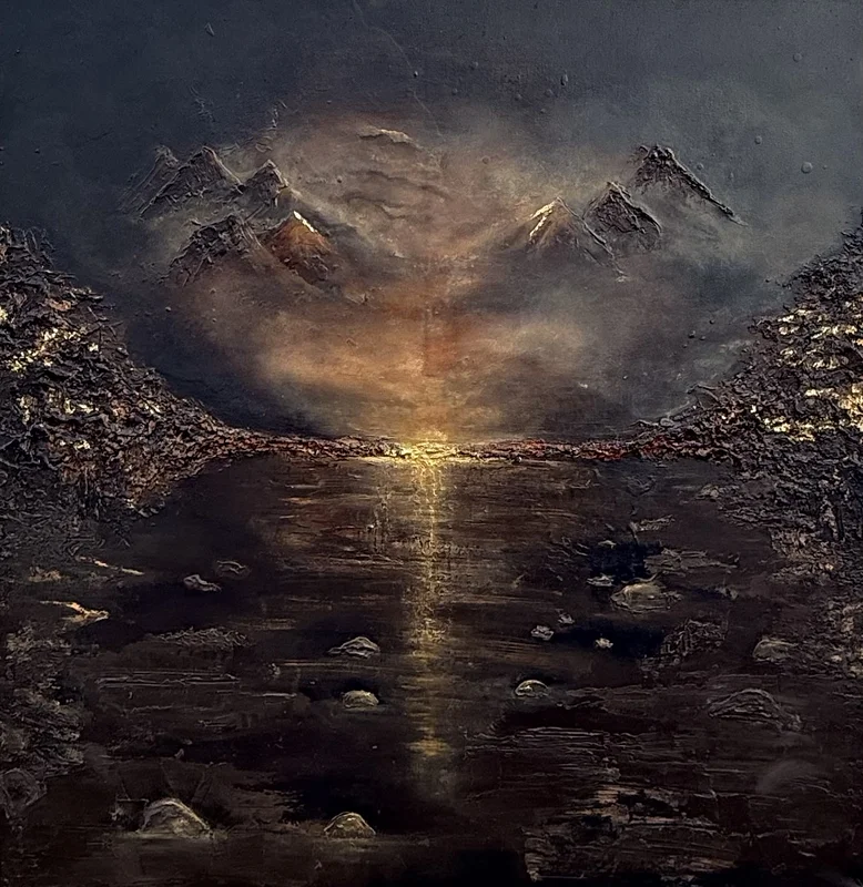 Akrylmålning Silent Horizon av Felicia Kall