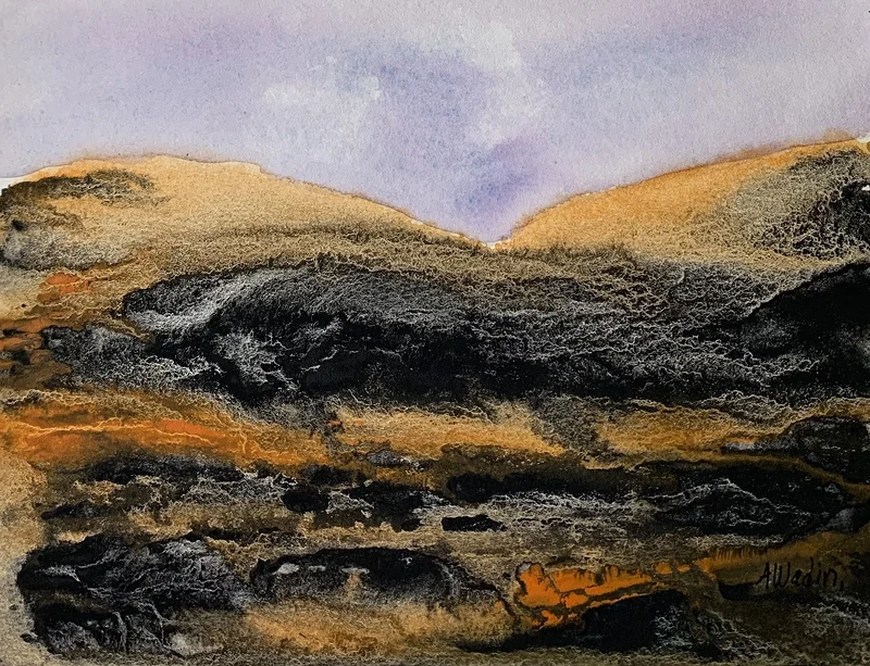 Akvarell The desert. av Annelie Wadin