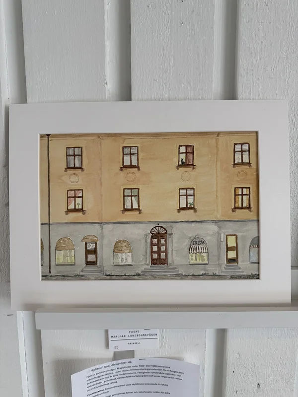 Akvarell Hjalmar Lundbohmsvägen 46 Kiruna av Annette Wikström