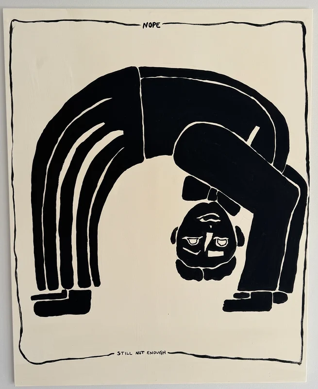 Akrylmålning Bending over backwards av (Never) Good Enough Art