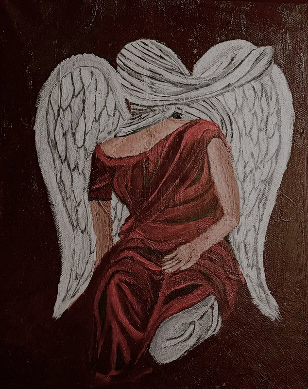 Akrylmålning Vide Sanctum Quies av Xander Wilke