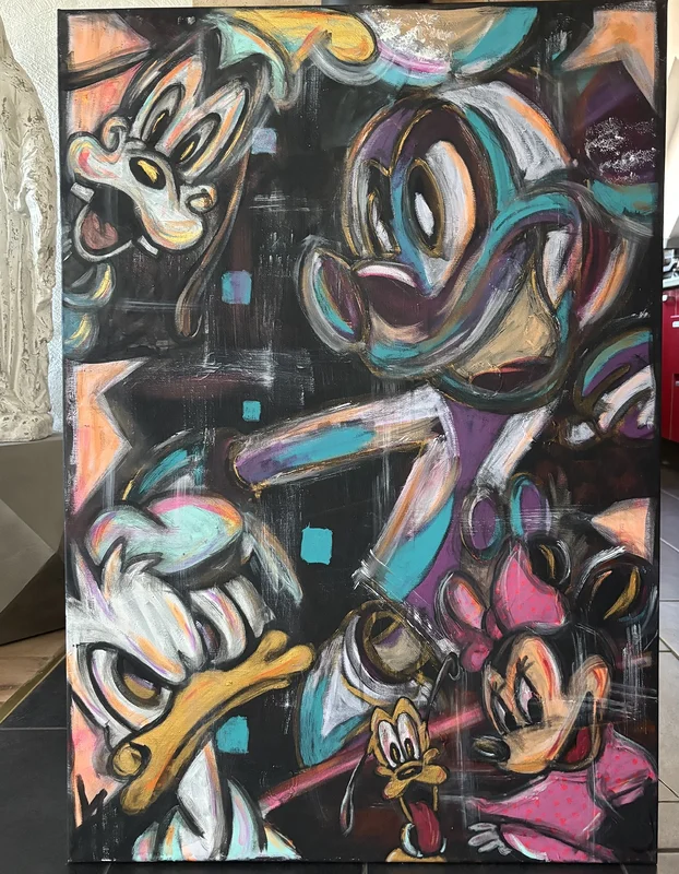 Akrylmålning Disneyart av Vivi Andersson