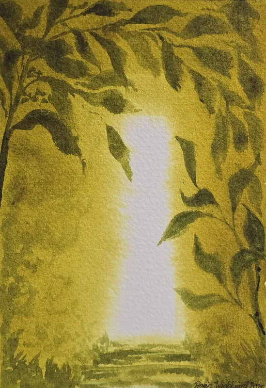 Akvarell Olive light av Annie Widdgård