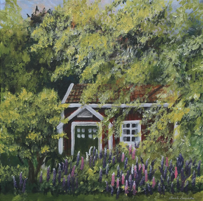 Akrylmålning Förbjuden kärlek av Jennie Larsdotter