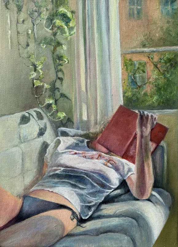 Oljemålning Summer in the city av Anastasiya Kostyuk