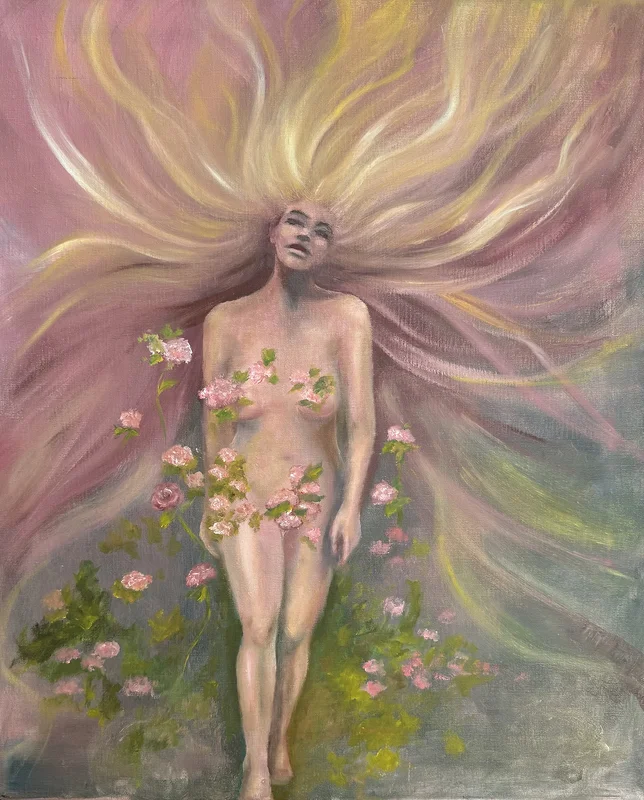 Oljemålning Transcendens av Paula Swed