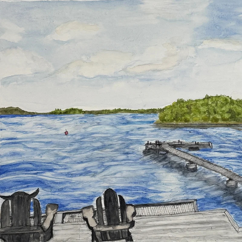 Akvarell Skarpö av (Never) Good Enough Art