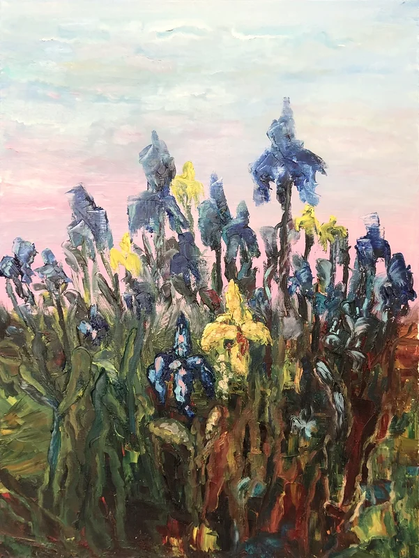 Oljemålning Irises av Yulia Lyasko