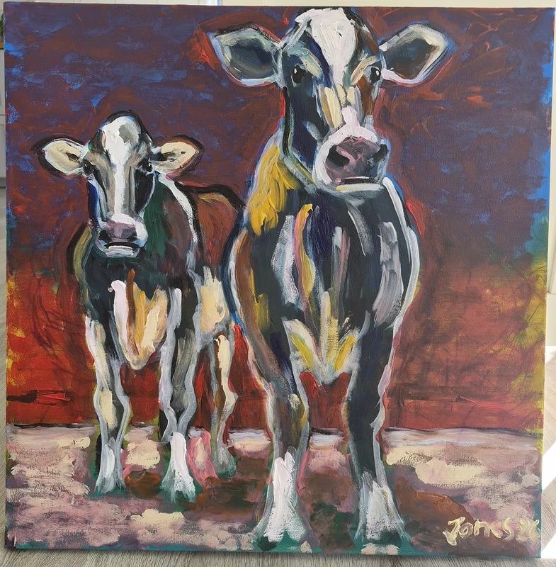 Akrylmålning Cows av Jonas Jones
