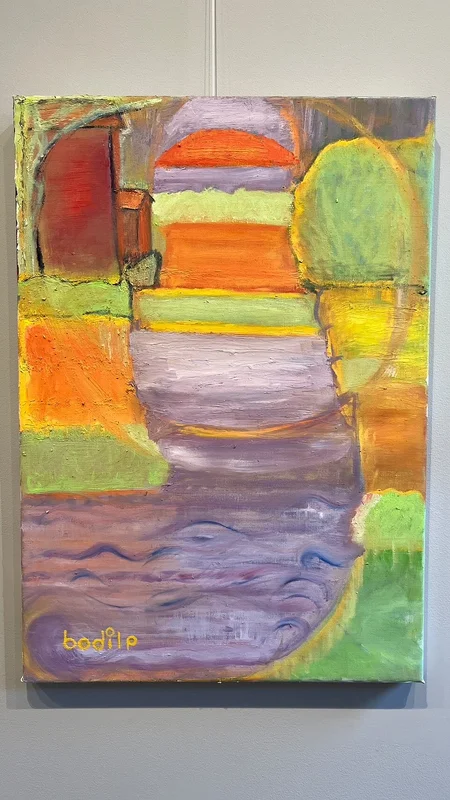 Oljemålning Color Fields in twilight av Bodil P