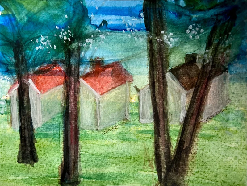 Akvarell av Bodil P