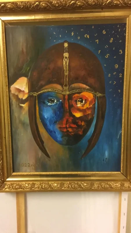 Oljemålning Efter Krig av Ludmila Johansson