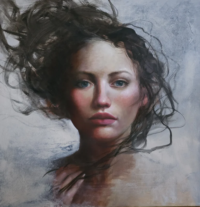 Oljemålning The quiet storm av Malin Östlund