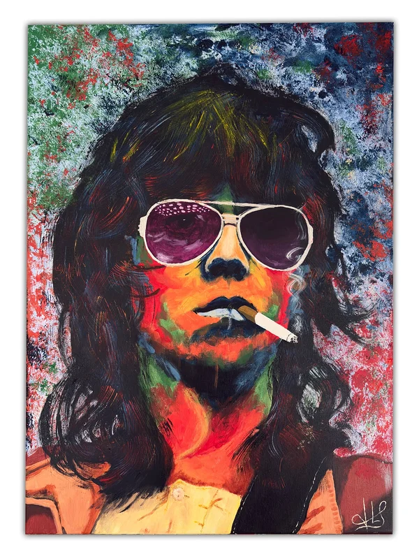 Akrylmålning Keef (Keith Richards) - The Rolling Stones av Joachim Ljungh Stenström