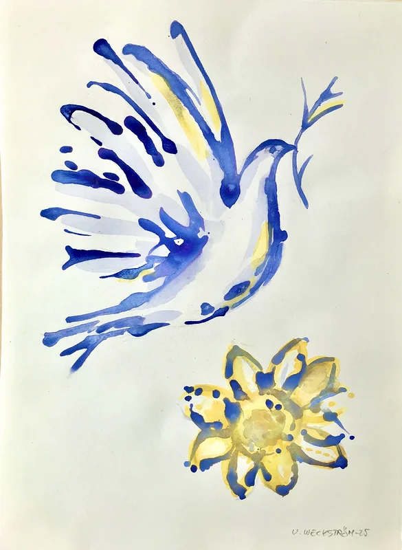 Akvarell Peace. av Ulla Weckström