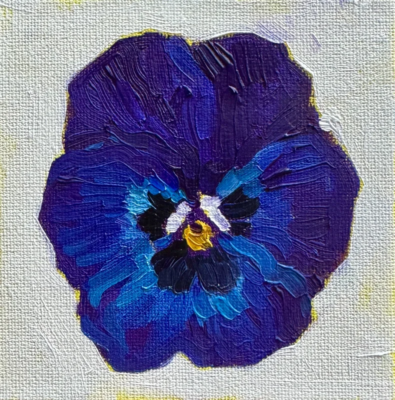 Oljemålning Pansy av Ekaterina Dutkevich