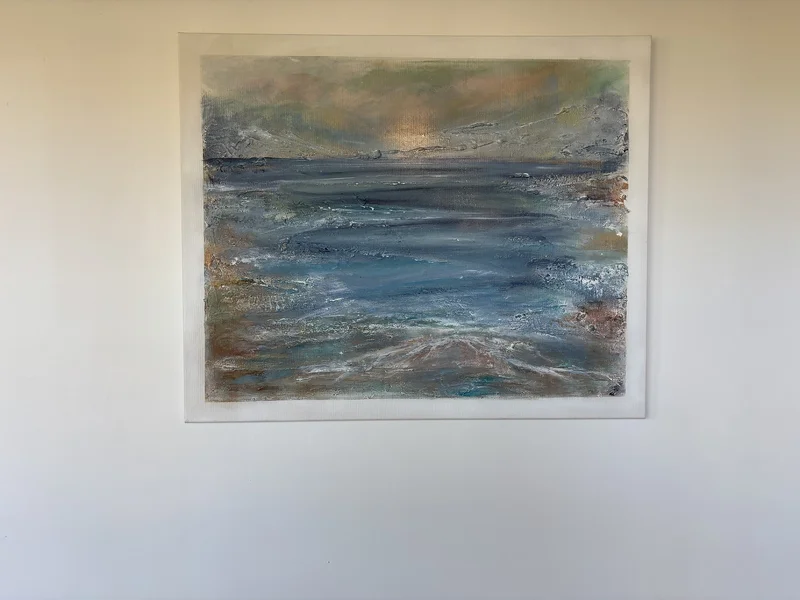 Akrylmålning Blue silence av Donna Lee Johansson