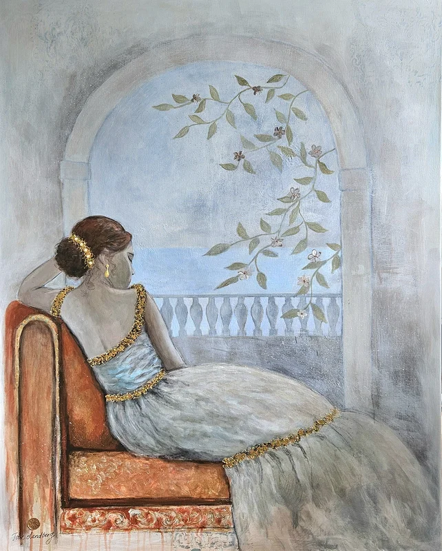 Akrylmålning All alone av Tove Landberg