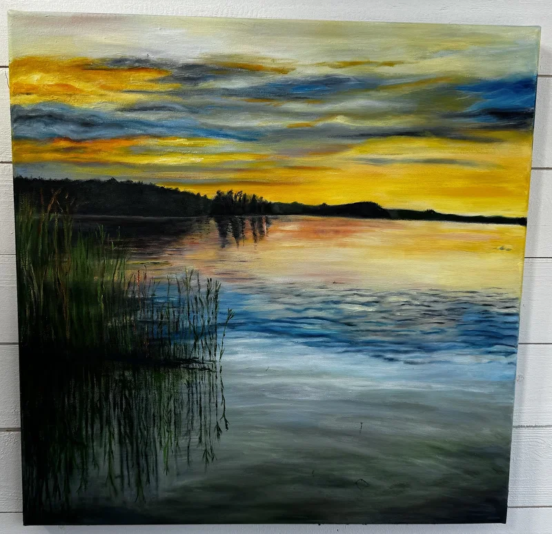 Oljemålning Kvällning av Lena Folkesson