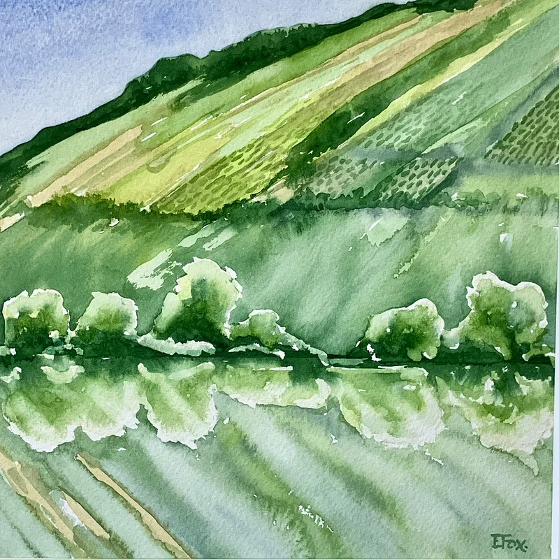 Akvarell Mosel 1 av Eva Fox