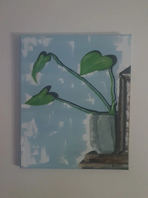Oljemålning Monstera on the wall av H******** A***** S*******