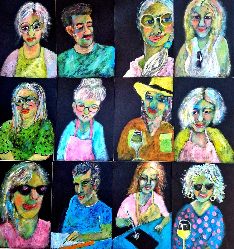 Akrylmålning Toscana-2 av Birgitta Jonsson Bijon Art