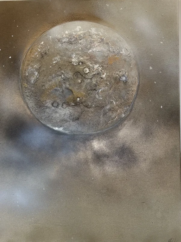 Akrylmålning Silent moon av Donna Lee Johansson