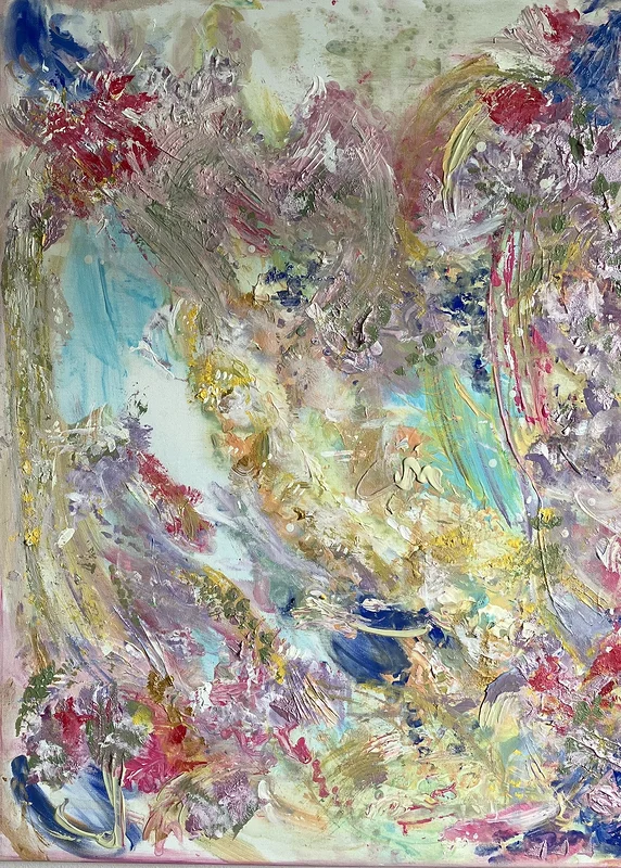 Akrylmålning Golden Way av Anitas Art/Anita Nyberg