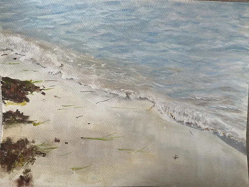 Akvarell Falsterbo_calm av Anna Maria Puig Molina