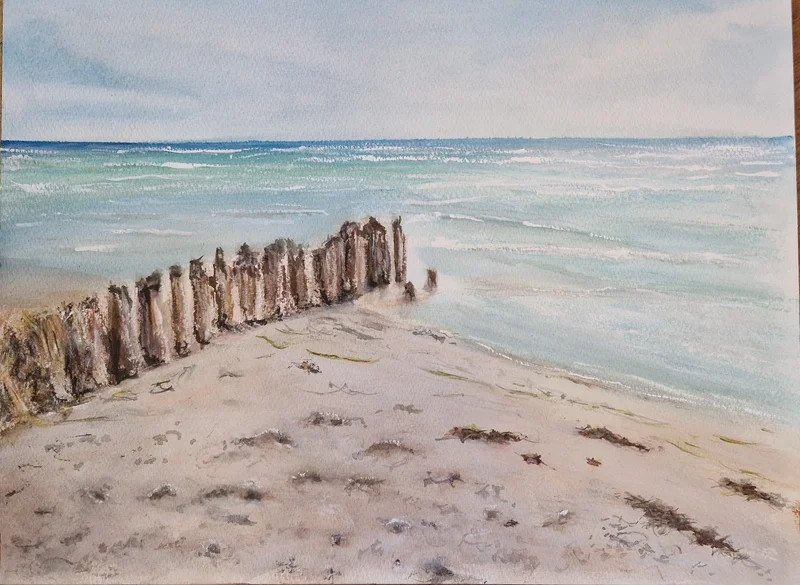 Akvarell Falsterbo_Summer av Anna Maria Puig Molina