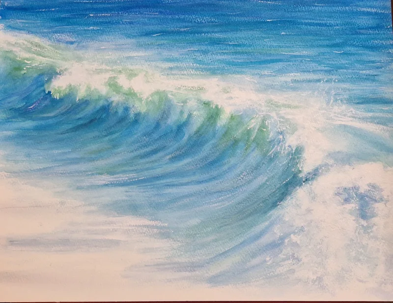 Akvarell Wave 1 av Anna Maria Puig Molina