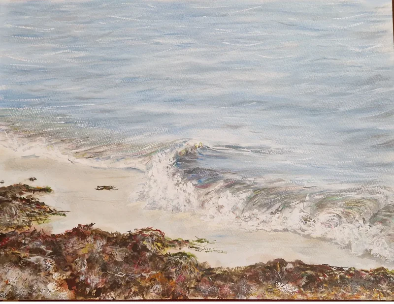 Akvarell Falsterbo_beach av Anna Maria Puig Molina