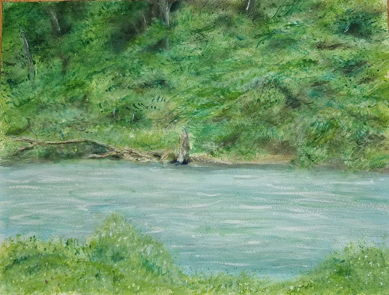 Akvarell Slovenia av Anna Maria Puig Molina