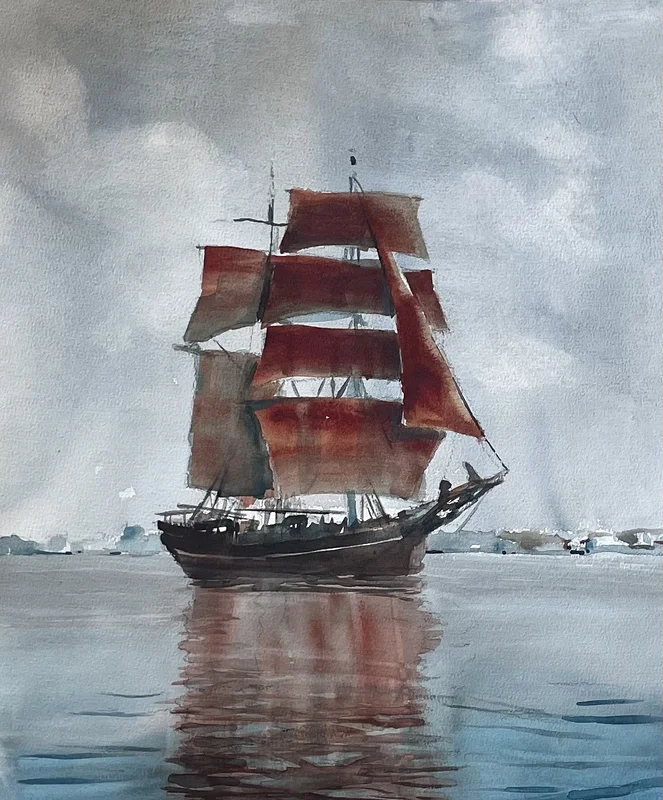 Akvarell Eye of the wind av Martin Hartmann